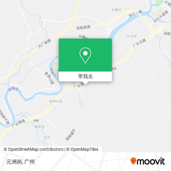 元洲岗地图