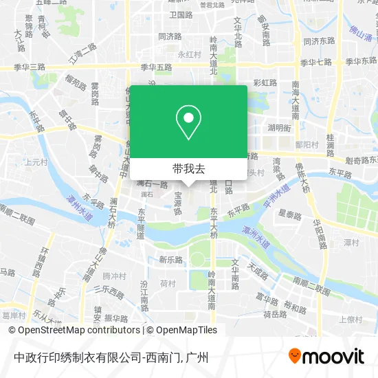 中政行印绣制衣有限公司-西南门地图
