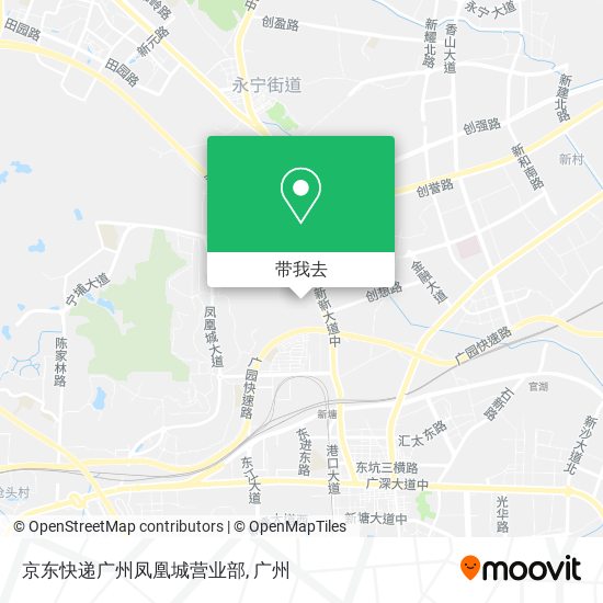 京东快递广州凤凰城营业部地图