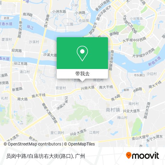 员岗中路/白庙坊右大街(路口)地图