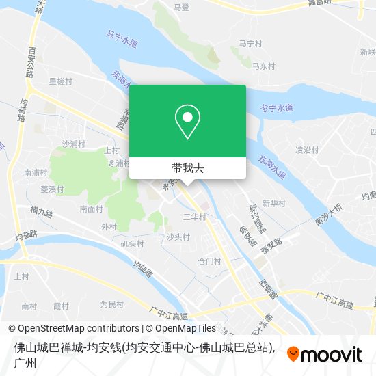 佛山城巴禅城-均安线(均安交通中心-佛山城巴总站)地图