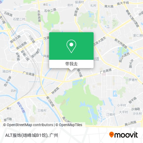 ALT服饰(雄峰城B1馆)地图