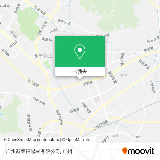 广州新莱福磁材有限公司地图