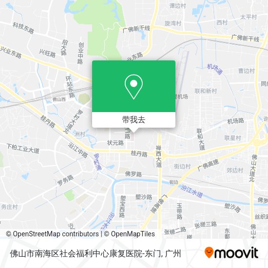 佛山市南海区社会福利中心康复医院-东门地图