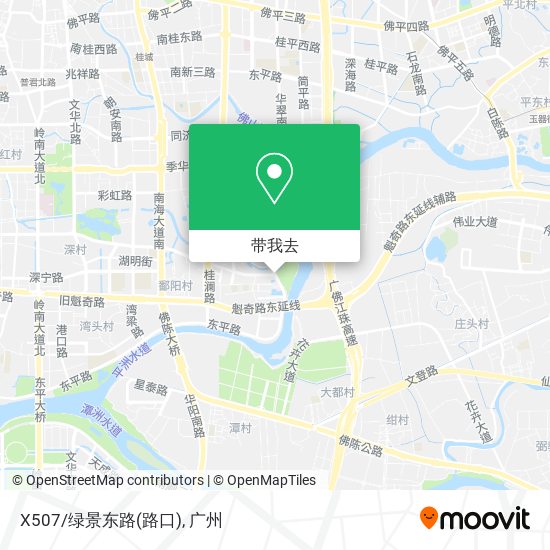 X507/绿景东路(路口)地图