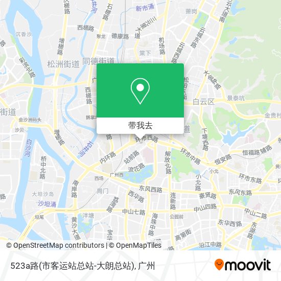 523a路(市客运站总站-大朗总站)地图