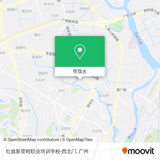 红旗新里程职业培训学校-西北门地图