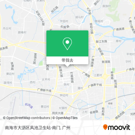 南海市大沥区凤池卫生站-南门地图