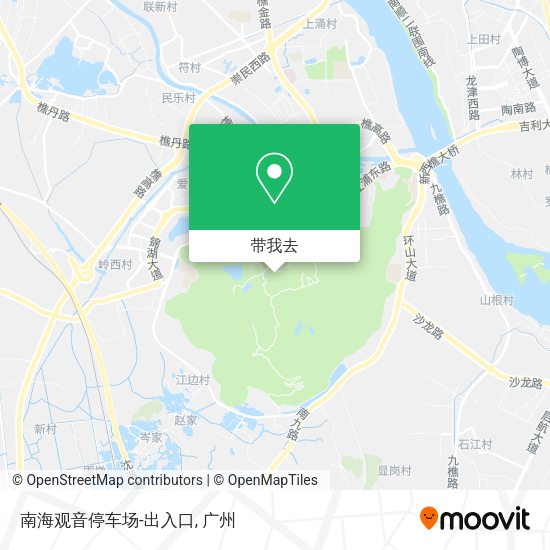 南海观音停车场-出入口地图