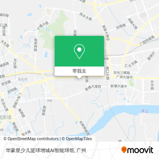 华蒙星少儿篮球增城AI智能球馆地图