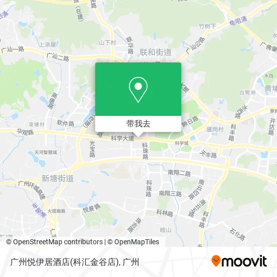 广州悦伊居酒店(科汇金谷店)地图