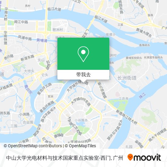 中山大学光电材料与技术国家重点实验室-西门地图