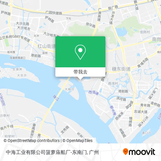 中海工业有限公司菠萝庙船厂-东南门地图