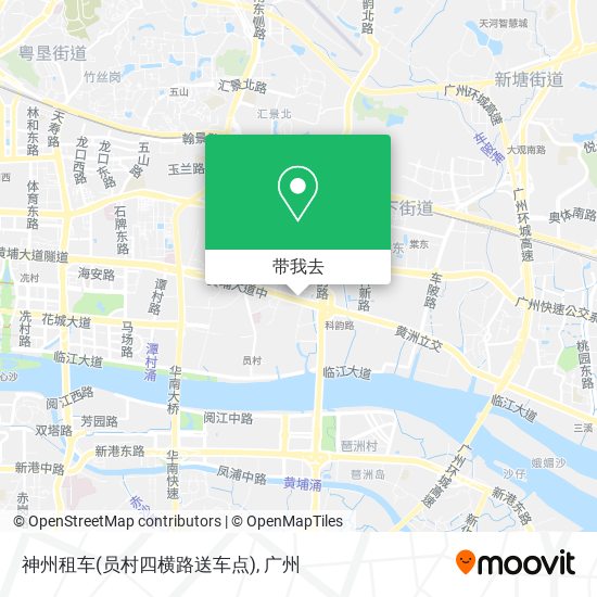 神州租车(员村四横路送车点)地图