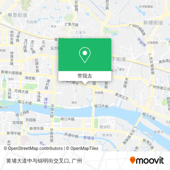黄埔大道中与锦明街交叉口地图
