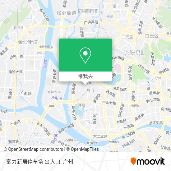 富力新居停车场-出入口地图