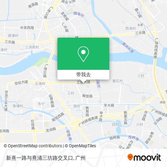 新熹一路与熹涌三坊路交叉口地图