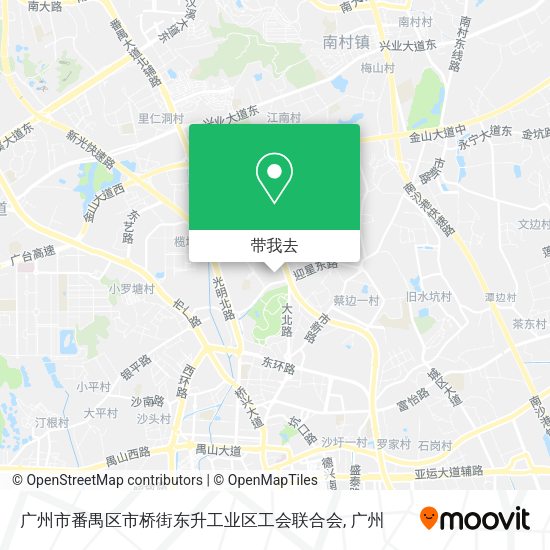 广州市番禺区市桥街东升工业区工会联合会地图