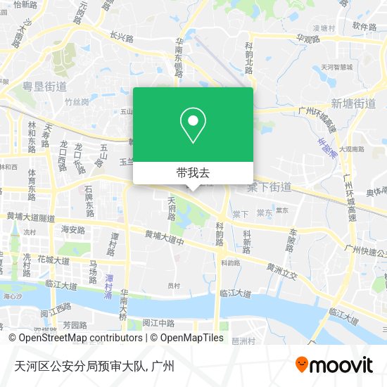 天河区公安分局预审大队地图