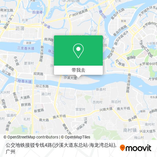 公交地铁接驳专线4路(沙溪大道东总站-海龙湾总站)地图