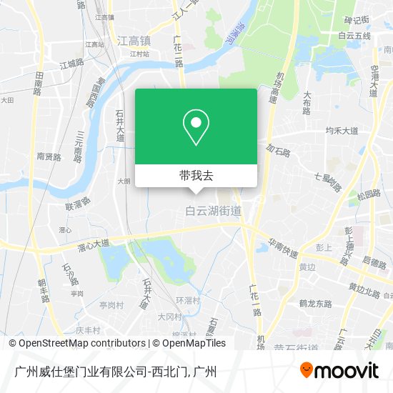 广州威仕堡门业有限公司-西北门地图