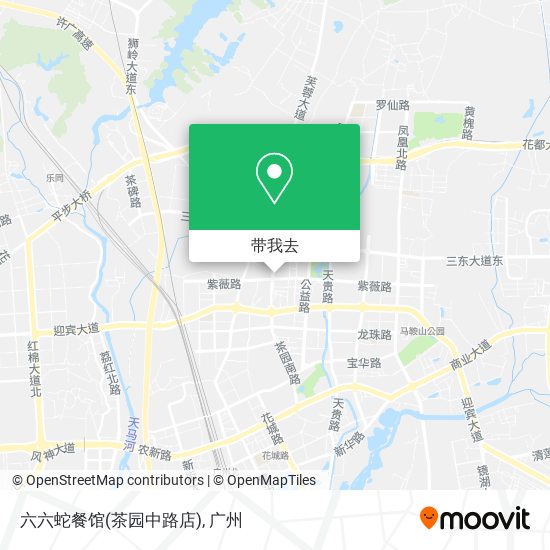 六六蛇餐馆(茶园中路店)地图