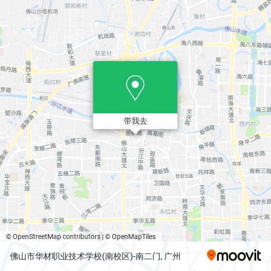 佛山市华材职业技术学校(南校区)-南二门地图