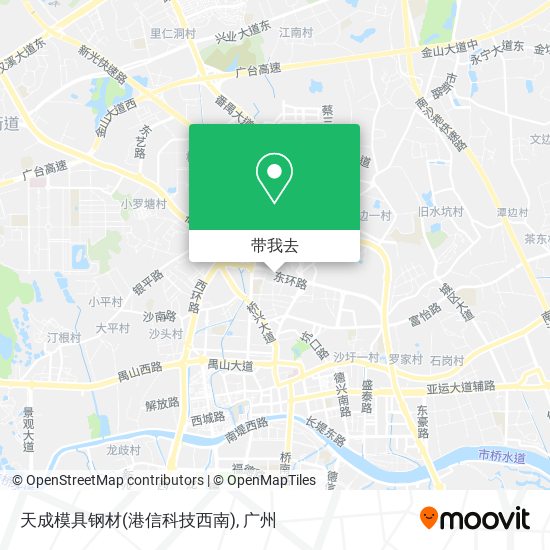 天成模具钢材(港信科技西南)地图