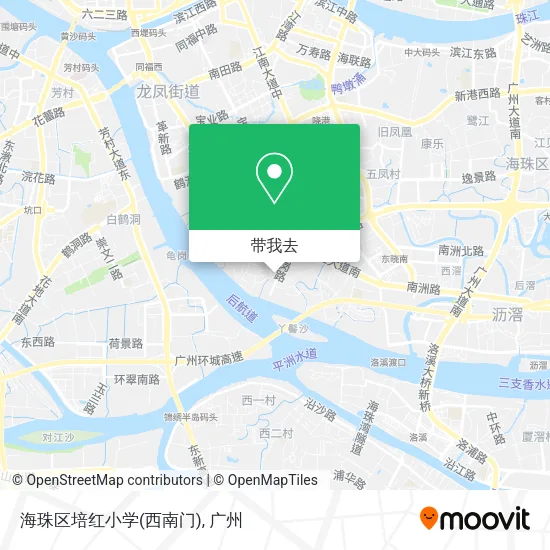 海珠区培红小学(西南门)地图
