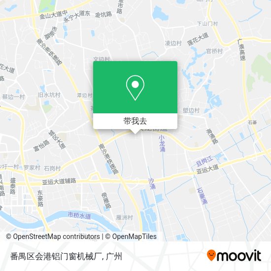 番禺区会港铝门窗机械厂地图