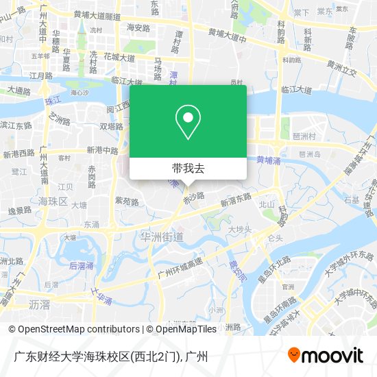 广东财经大学海珠校区(西北2门)地图
