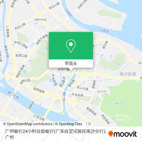 广州银行24小时自助银行(广东自贸试验区南沙分行)地图