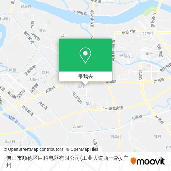 佛山市顺德区巨科电器有限公司(工业大道西一路)地图
