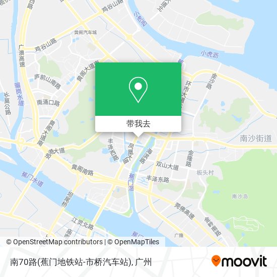 南70路(蕉门地铁站-市桥汽车站)地图