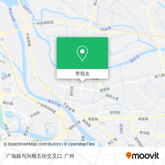 广场路与兴顺五街交叉口地图