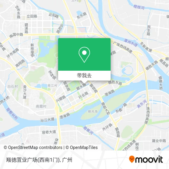 顺德置业广场(西南1门)地图