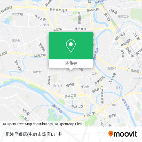 肥姨早餐店(屯教市场店)地图