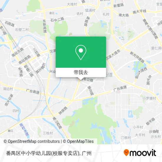番禺区中小学幼儿园(校服专卖店)地图