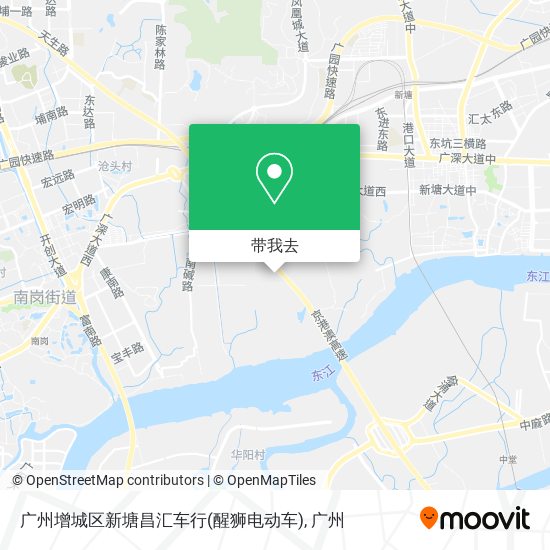 广州增城区新塘昌汇车行(醒狮电动车)地图