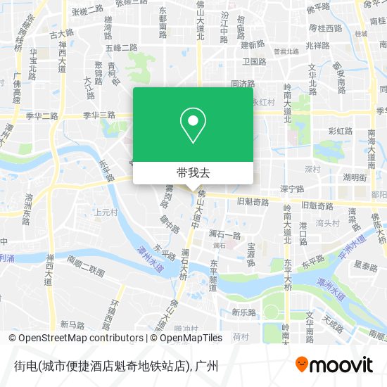 街电(城市便捷酒店魁奇地铁站店)地图