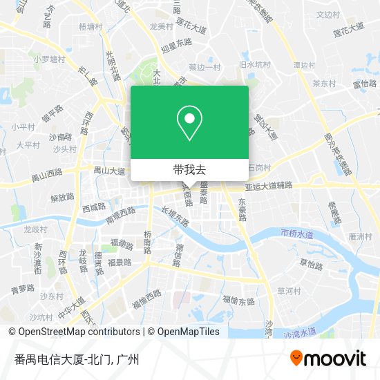 番禺电信大厦-北门地图