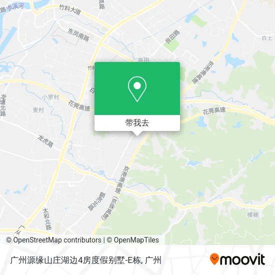 广州源缘山庄湖边4房度假别墅-E栋地图