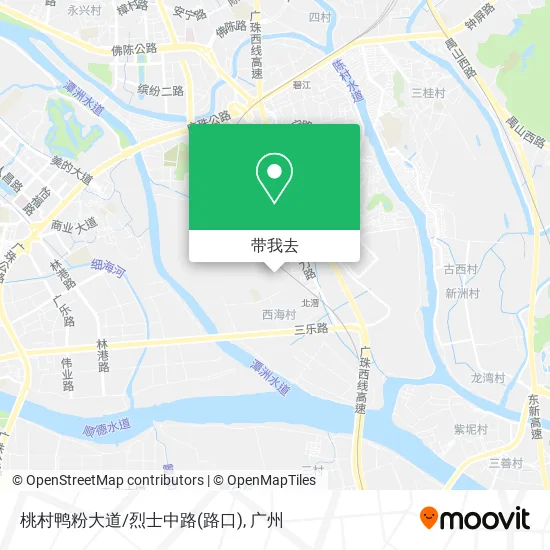 桃村鸭粉大道/烈士中路(路口)地图