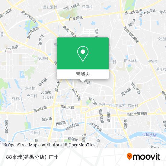 88桌球(番禺分店)地图