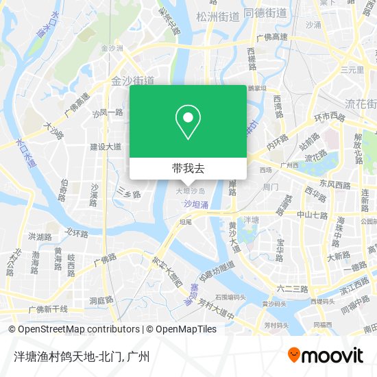 泮塘渔村鸽天地-北门地图