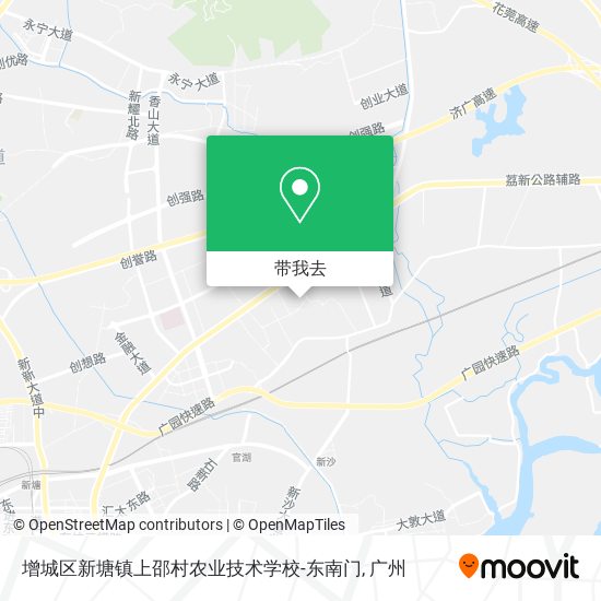 增城区新塘镇上邵村农业技术学校-东南门地图