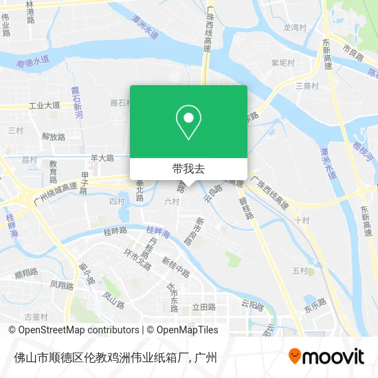 佛山市顺德区伦教鸡洲伟业纸箱厂地图