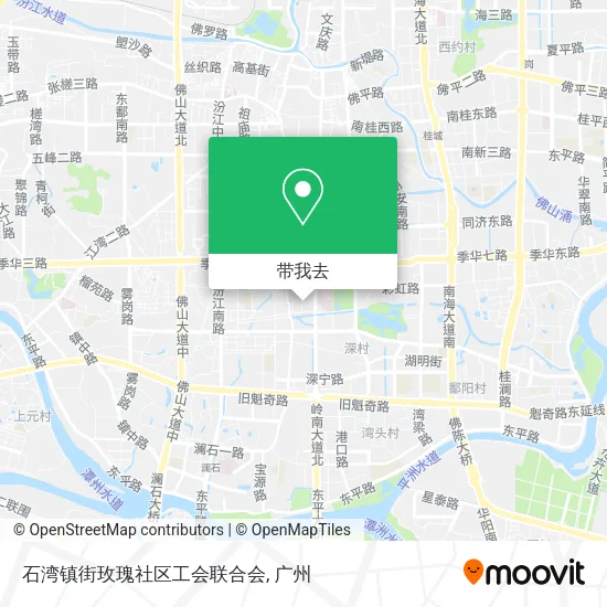 石湾镇街玫瑰社区工会联合会地图