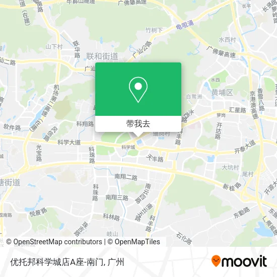 优托邦科学城店A座-南门地图