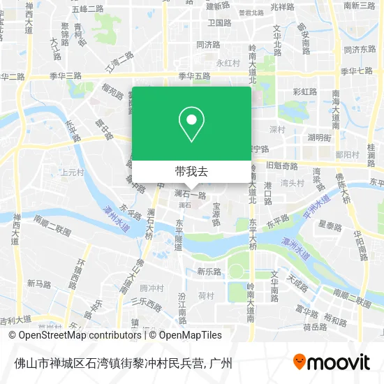 佛山市禅城区石湾镇街黎冲村民兵营地图